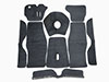 Carpet set deluxe anthracite Bertone GT (standing pedals)