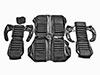 Complete seat cover 1750 GTV Bertone MK 1 scay black