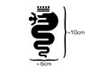 Sticker Alfa snake black (10cm)