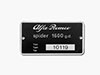 Targhetta Alfa Romeo 101.19 Giulia Spider 1600 g.d.