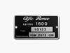 Targhetta Alfa Romeo 101.23 Giulia Spider 1600