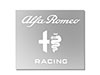Adesivo Alfa Romeo Racing bianco 175 x 146mm