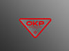 Sticker OKP RACING CLUB  80 x 45mm RED inside