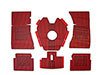Rubber mat set (6) red GT Bertone hanging pedals